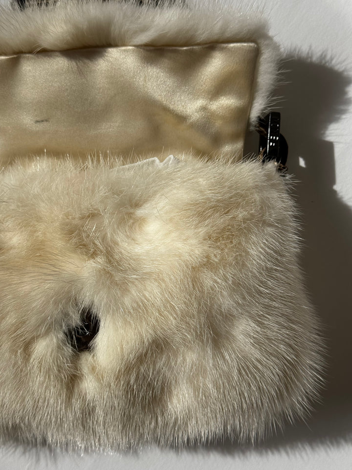 Fendi Mini Mink Fur Embellished Baguette