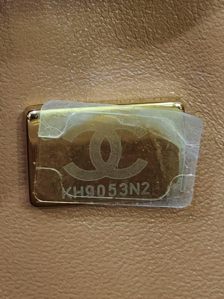 Chanel 22S Small Caramel Lambskin Classic Flap Bag + LGHW