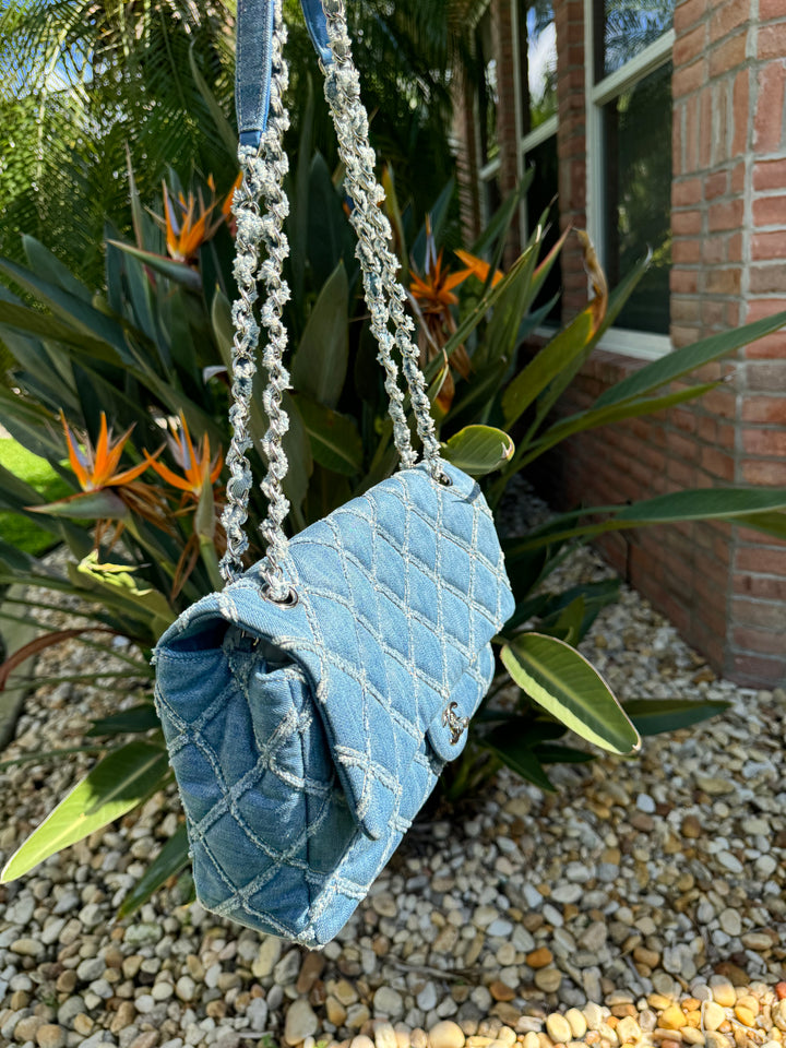 Chanel Jumbo Denim Patchwork Flap Bag