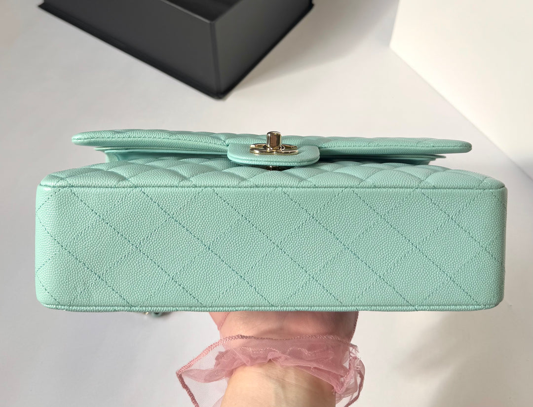 Chanel 19C Tiffany Medium Caviar Double Flap Bag