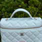Chanel 25S Light Blue Caviar Slim Vanity Bag