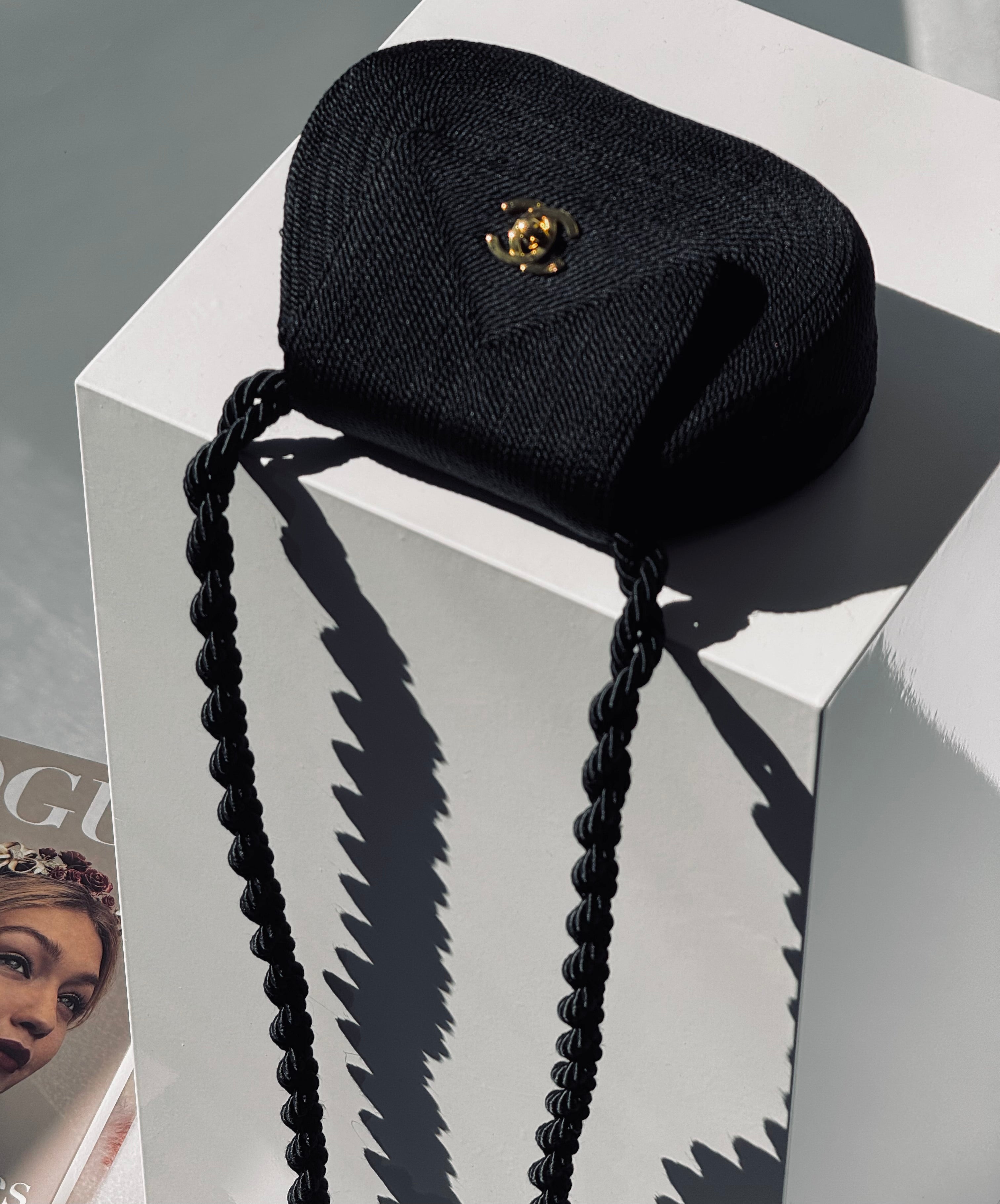 Chanel 1997 Limited Edition Black Cord Flap Bag – Its A Luv Story