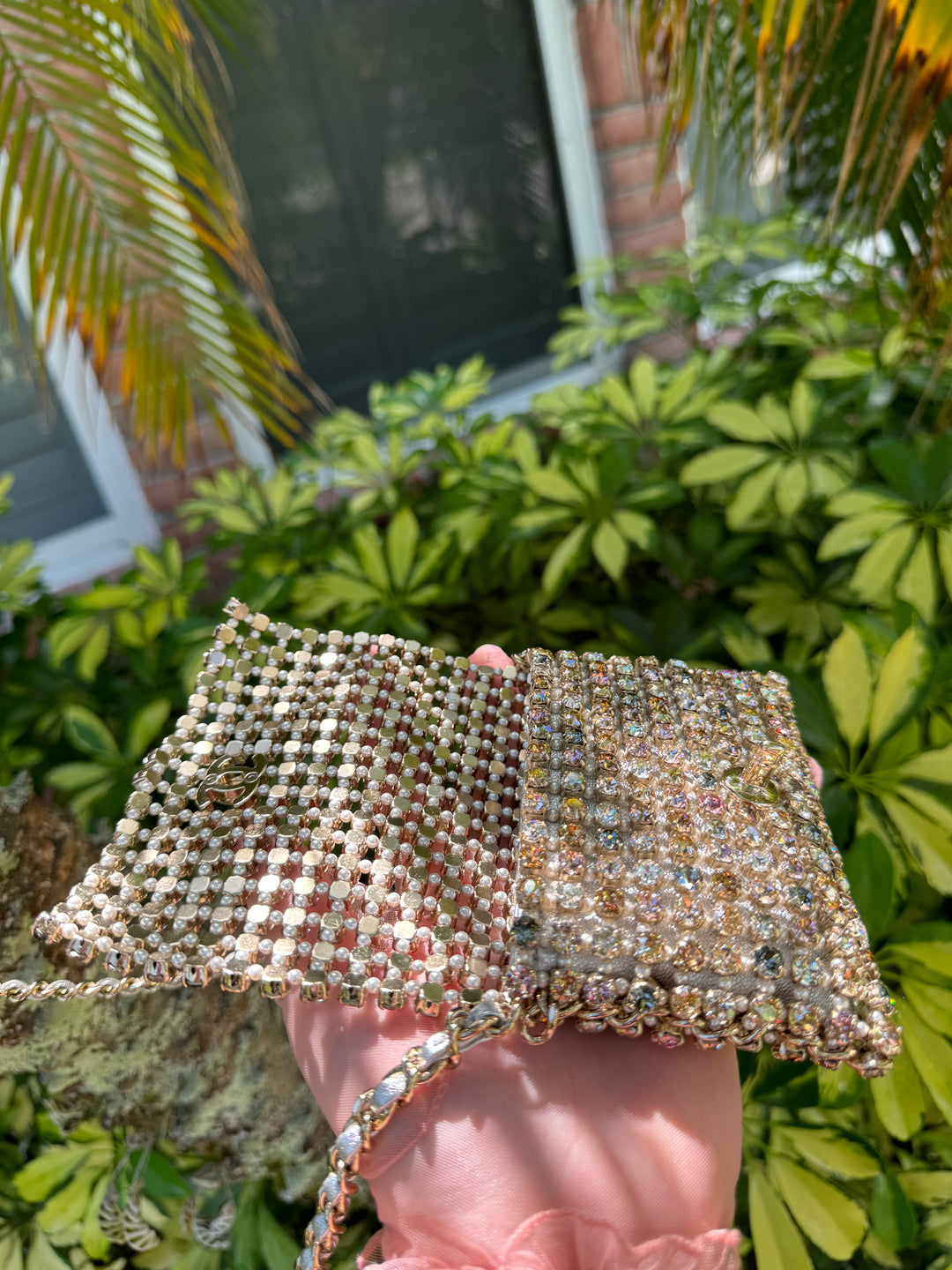 Chanel Multicolor Strass Pearl Mini Evening Bag