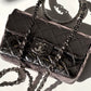 Chanel Metallic Calfskin Mini Ring Handle Flap Bag