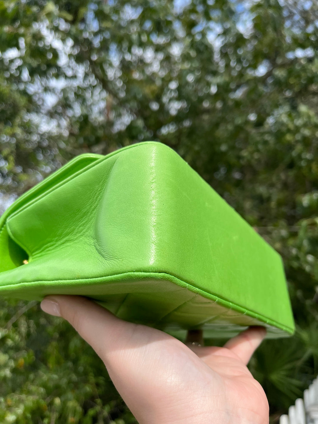 Chanel Rare Green Vintage Medium Lambskin Diana Flap Bag