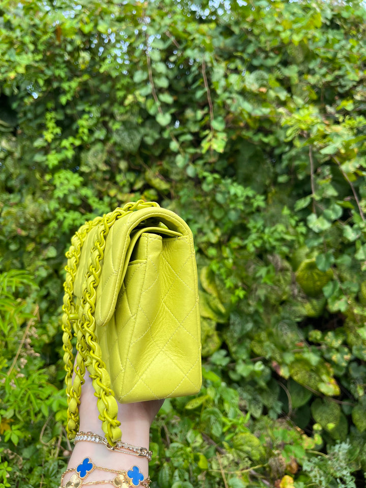 Chanel Rare Vintage Neon Small Classic Flap Bag
