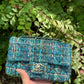 Chanel 19A Blue Egypt Tweed Mini Flap