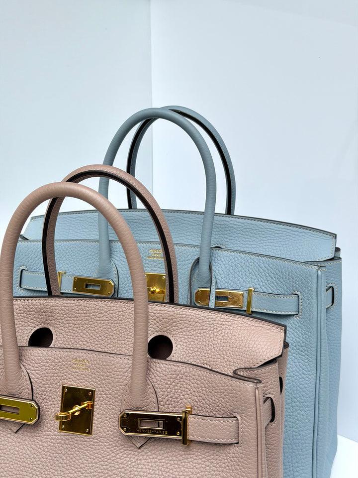 Hermès Birkin 35 Bleu Lin Togo Gold Hardware 2012