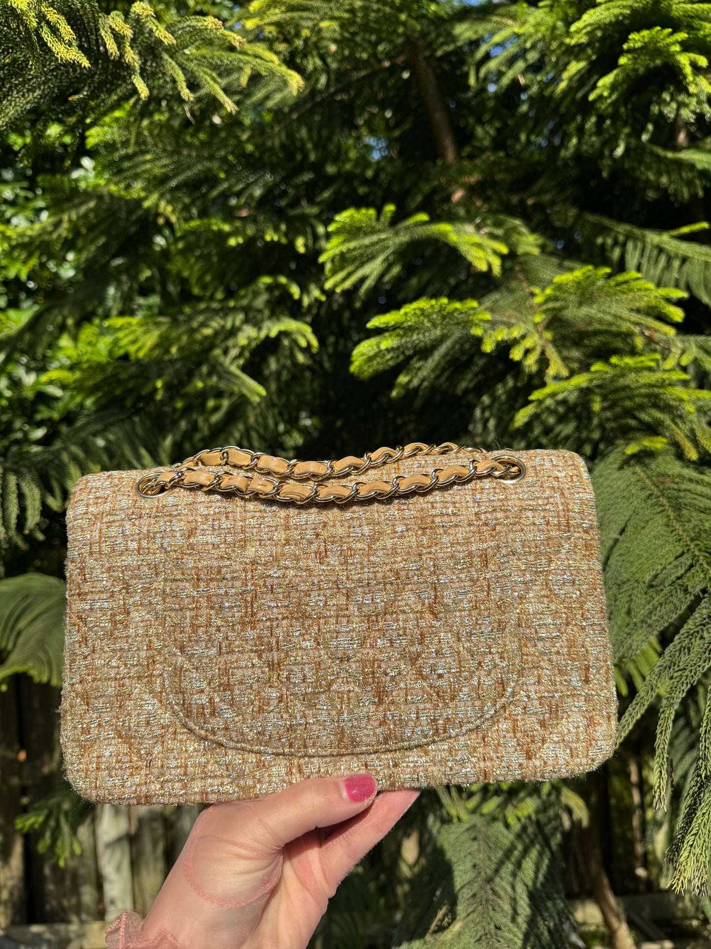 Chanel 24K Medium Vintage Tweed Flap Bag