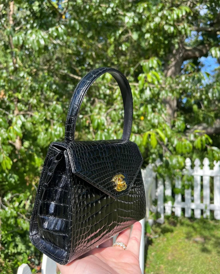Chanel Vintage Mini Crocodile Kelly Flap Bag
