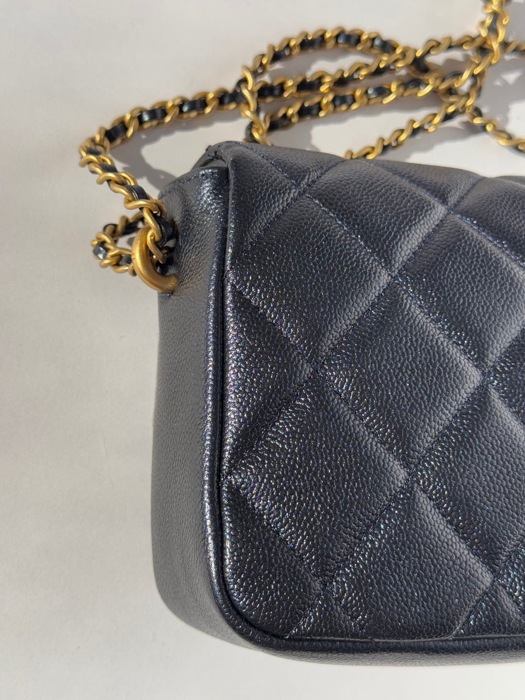 Chanel Black Iridescent My Perfect Mini Flap Bag