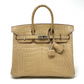 Hermes Matte Crocodile Poussiere Birkin 25 PHW