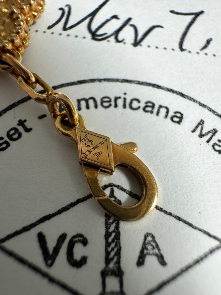 Van Cleef & Arpels Vintage Alhambra 5 Motifs Bracelet 18K Rose Gold