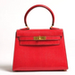 Hermes Vintage Red Lizard Kelly Sellier 20