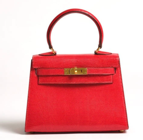 Hermes Vintage Red Lizard Kelly Sellier 20
