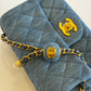 Chanel Denim Quilted Mini Pearl Crush Crossbody Bag