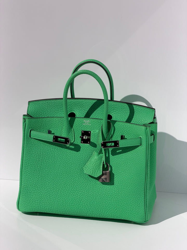 Hermès Birkin 25 Vert Comics Togo Palladium Hardware 2023