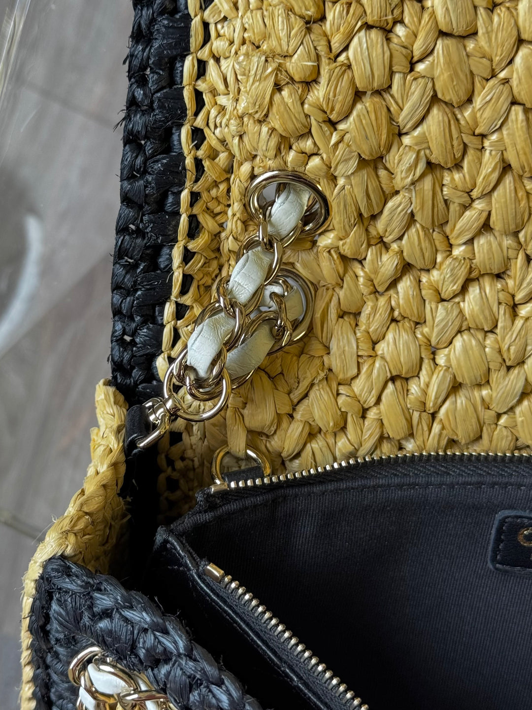 Chanel 24C Venice Beach Medium Braided Raffia Flap Bag