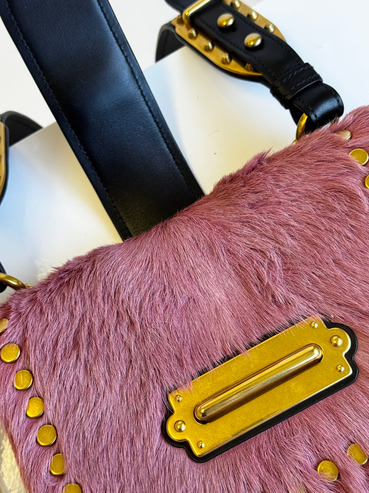 Prada Calf Hair Pink Cahier Crossbody Bag