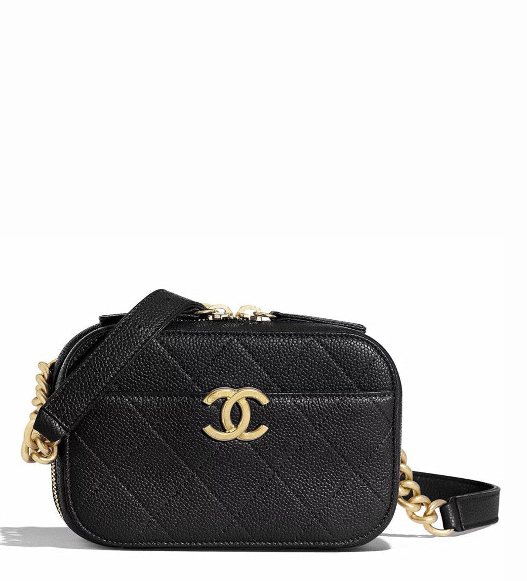 Chanel 2019 CC Stitched Caviar Waist Belt Bag