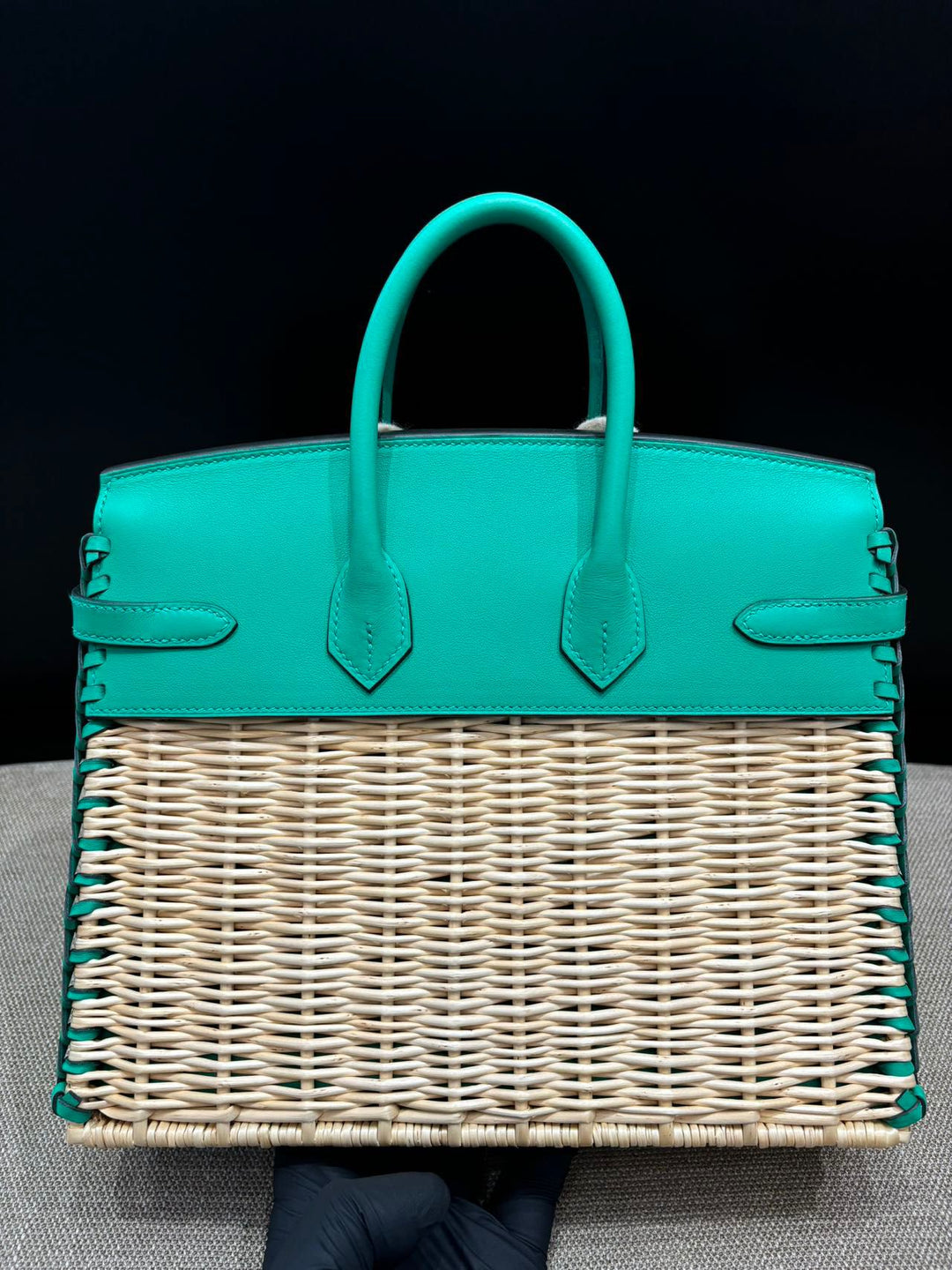 Hermes Menthe Swift Picnic Birkin 25