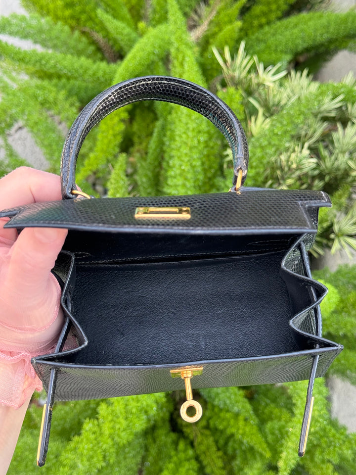 Hermes Vintage Lizard Kelly Sellier 20