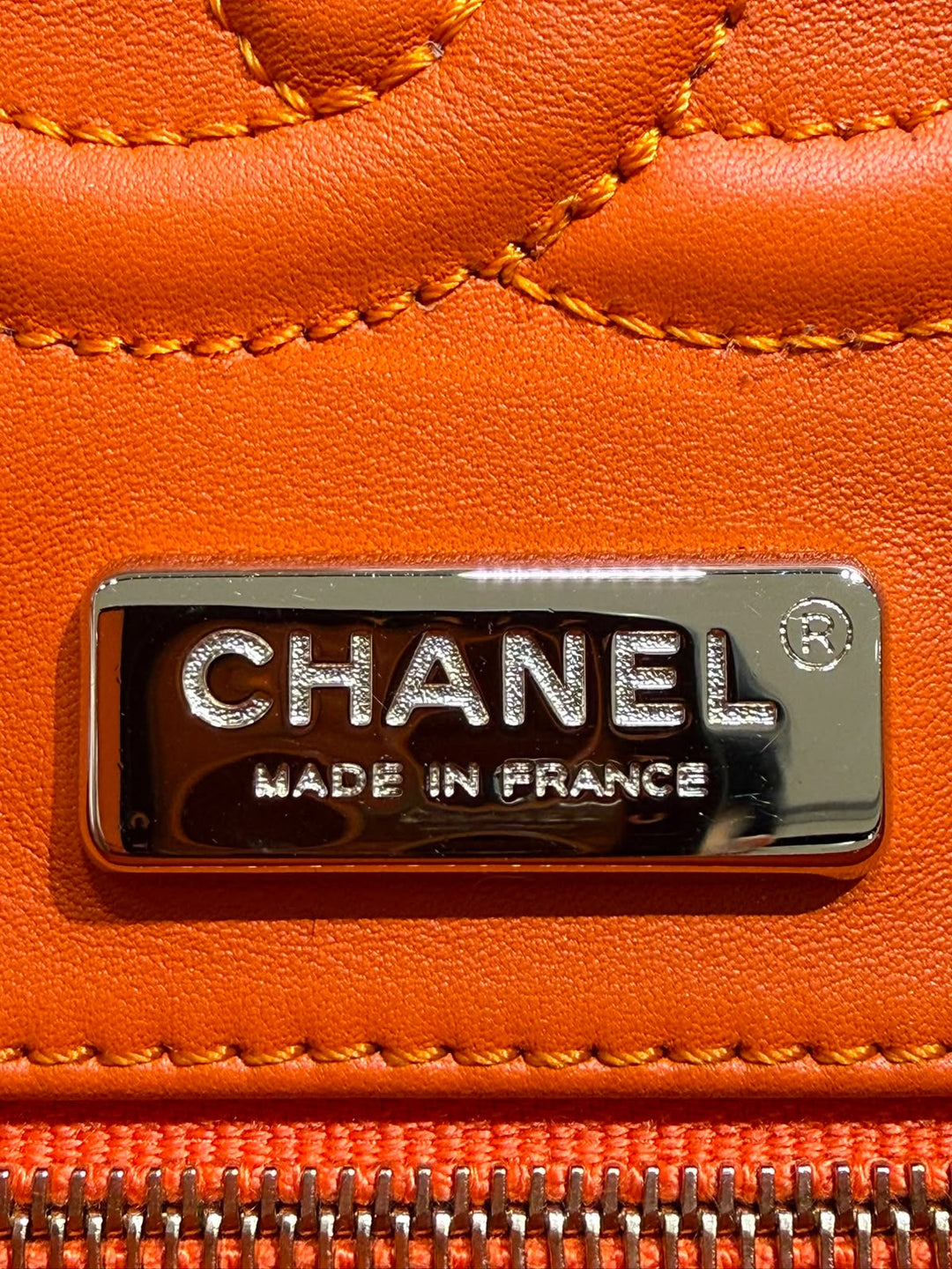Chanel Medium Classic Flap Bag Matte Alligator Orange Light Gold Hardware 2013