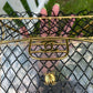 Chanel 1990s Black Beaded Lucite Medium Cage Flap