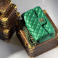 Chanel 18S Emerald Green Caviar Mini Flap Bag