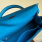 Hermes Bleu Frida Chèvre Kelly 25 Sellier