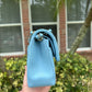 Chanel 23A Small Caviar Sky Blue Double Flap