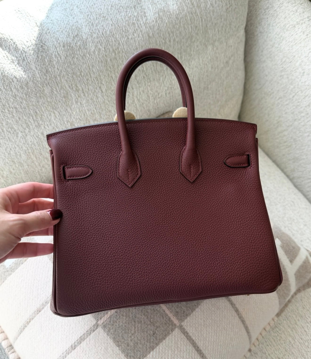 Hermès Birkin 25 Rouge H Togo Gold Hardware 2025