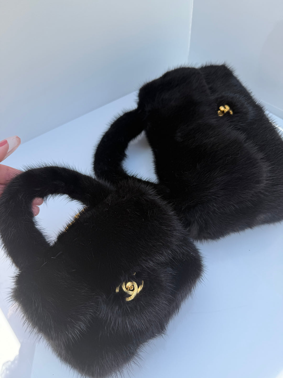 Chanel Vintage RARE Mink Kelly Parent & Child Set