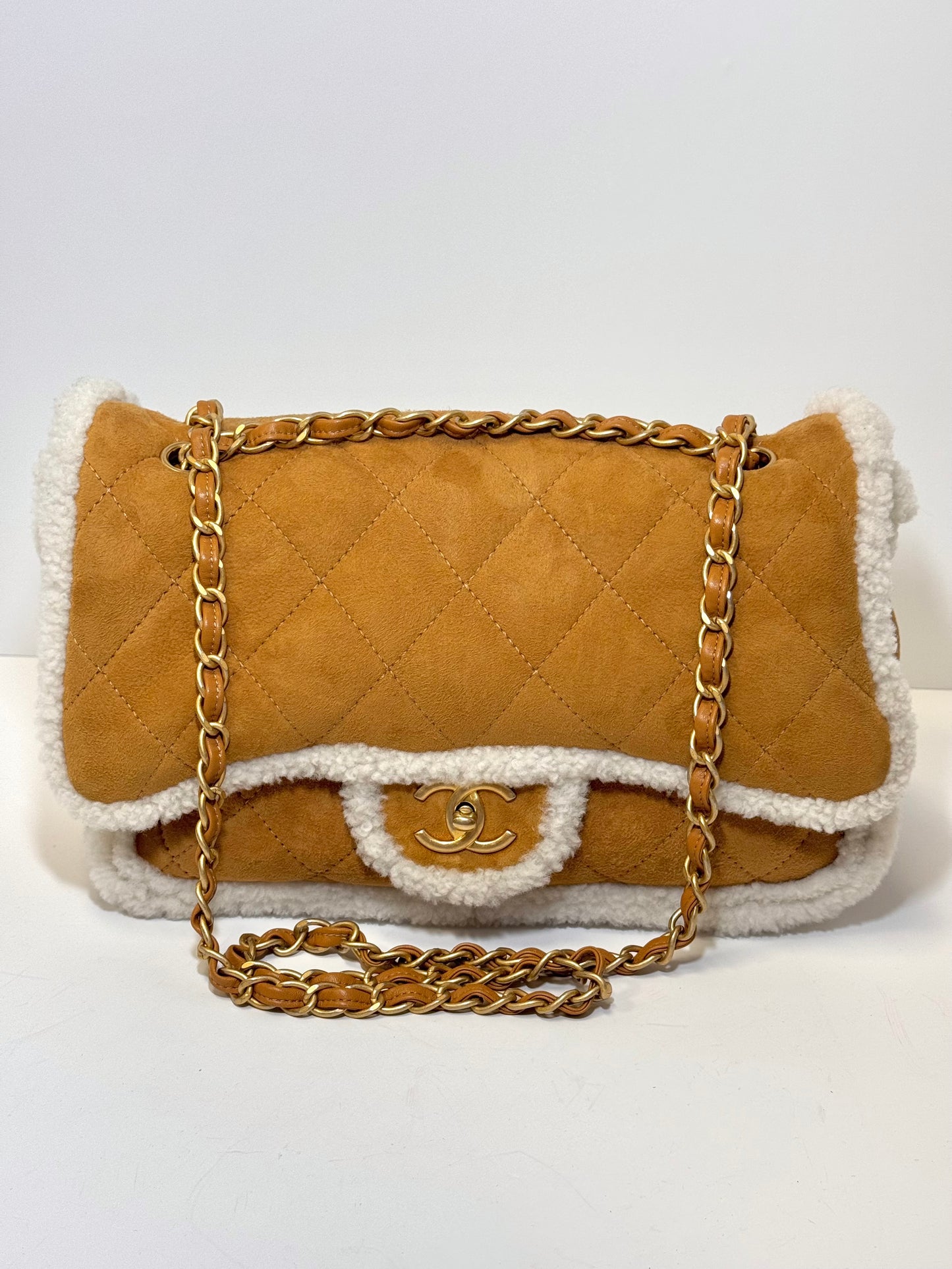 Chanel Large Shearling Coco Neige Flap Bag