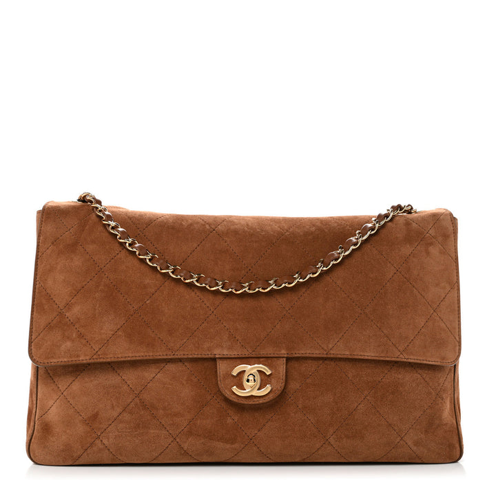 Chanel Maxi Flap Souplissimo Suede Calfskin Camel Gold Hardware 2026