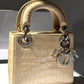 Lady Dior Ivory Crocodile Mini Top Handle