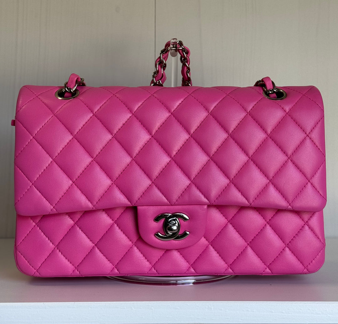 Chanel 21S Pink Neon Lambskin Medium Flap Bag