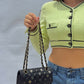 Chanel 95P Green Barbie Cropped Jacket