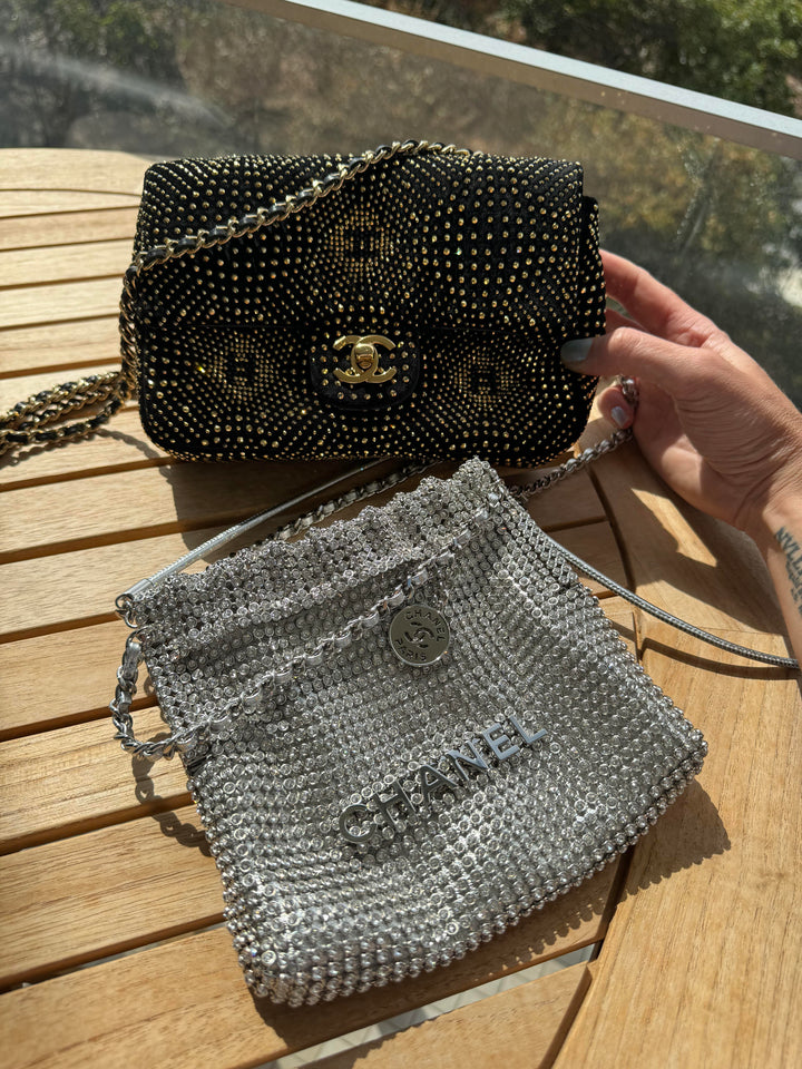 Chanel Crystal Embellished Metallic Mini 22