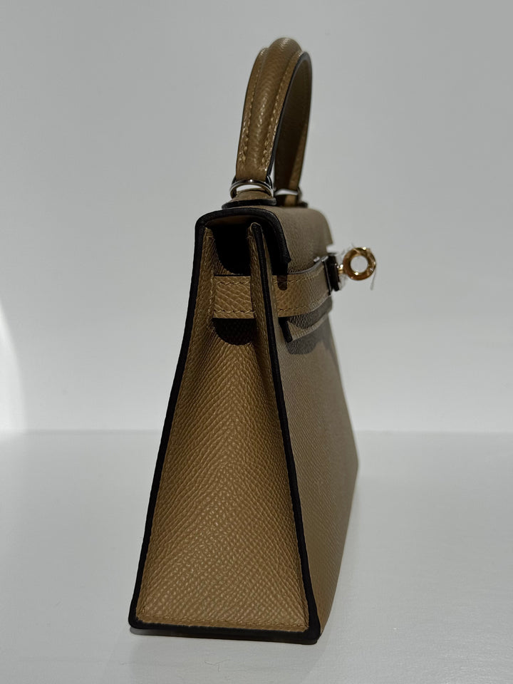 Hermes Mini Sellier Poussiere Electrum Kelly 20