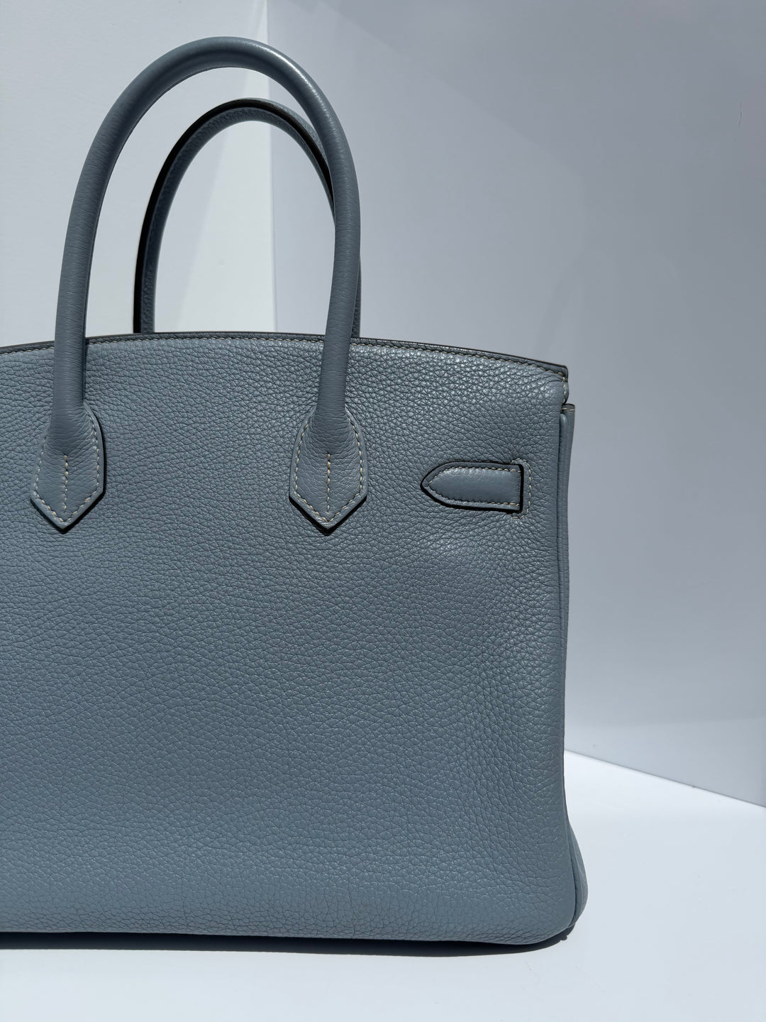 Hermès Birkin 30 Bleu Lin Togo Palladium Hardware 2012