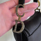 Rare Dior Black Satin Crystal Mini Saddle