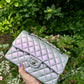 Chanel 21K Small Calfskin Pearl Iridescent Double Flap