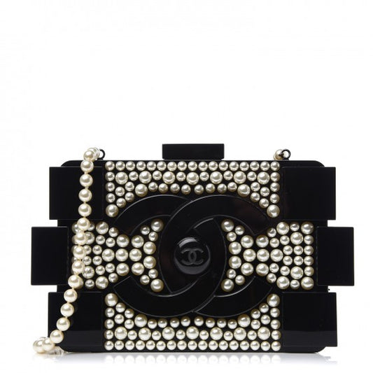 Chanel Pearl Plexiglass Lego Minaudiere