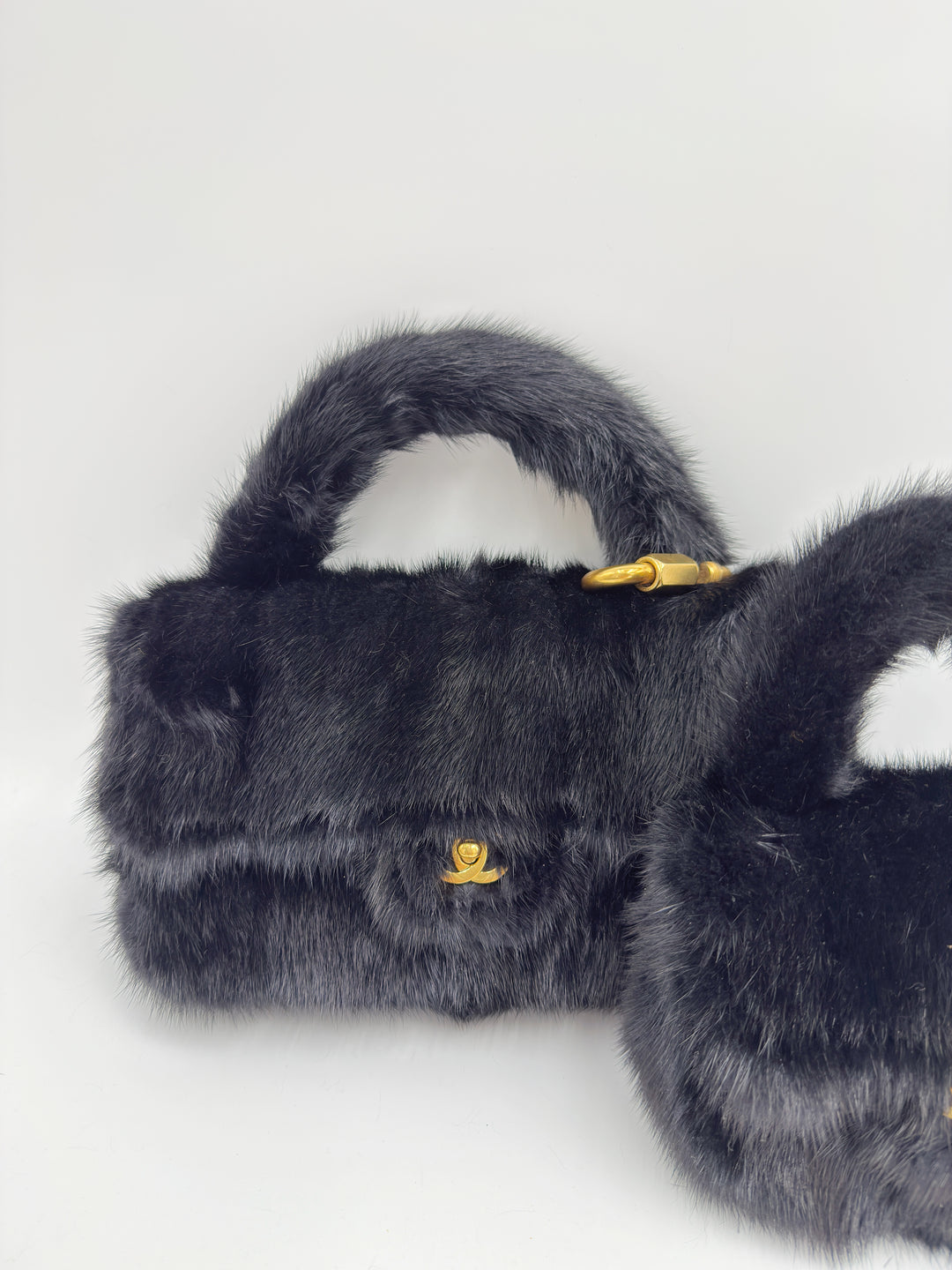 Chanel Vintage RARE Mink Kelly Parent & Child Set