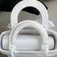 2023 Lady Dior Small White LED Twill Embellished Bag