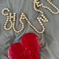 Chanel 2002 Red Lucite Heart Clutch