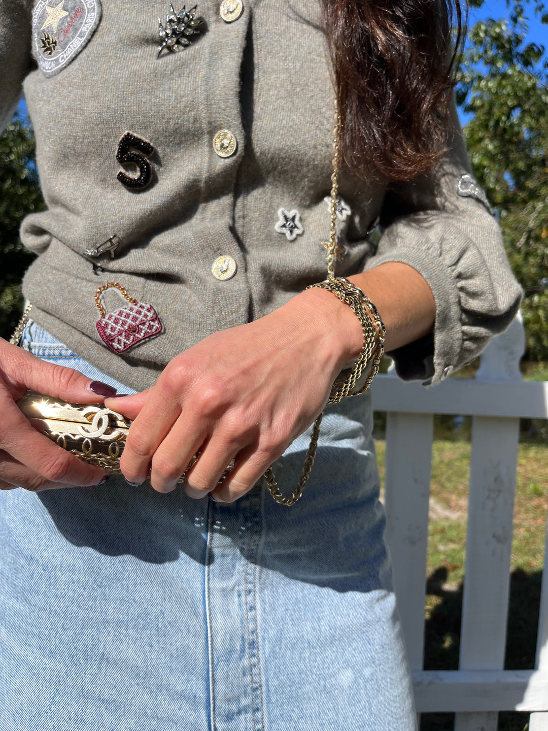 Chanel CC Moucharabieh Minaudiere Bag