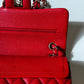 Chanel 19b Small Red Caviar Double Flap Bag