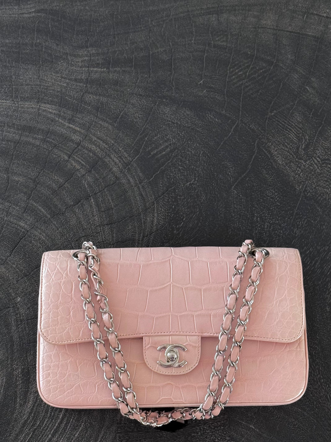 Chanel Bubblegum Pink Alligator Medium Classic Flap Bag